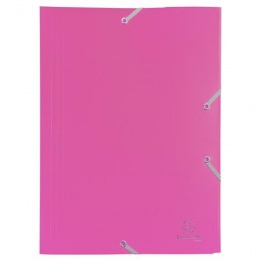 Gumis mappa, PP, A4, EXACOMPTA "Opaque", fukszia