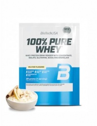 Tejsavó fehérjepor, 28g, BIOTECH USA "100% Pure Whey", tejberizs