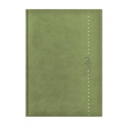 Naptár, tervező, A5, napi, TOPTIMER "Linea", zöld